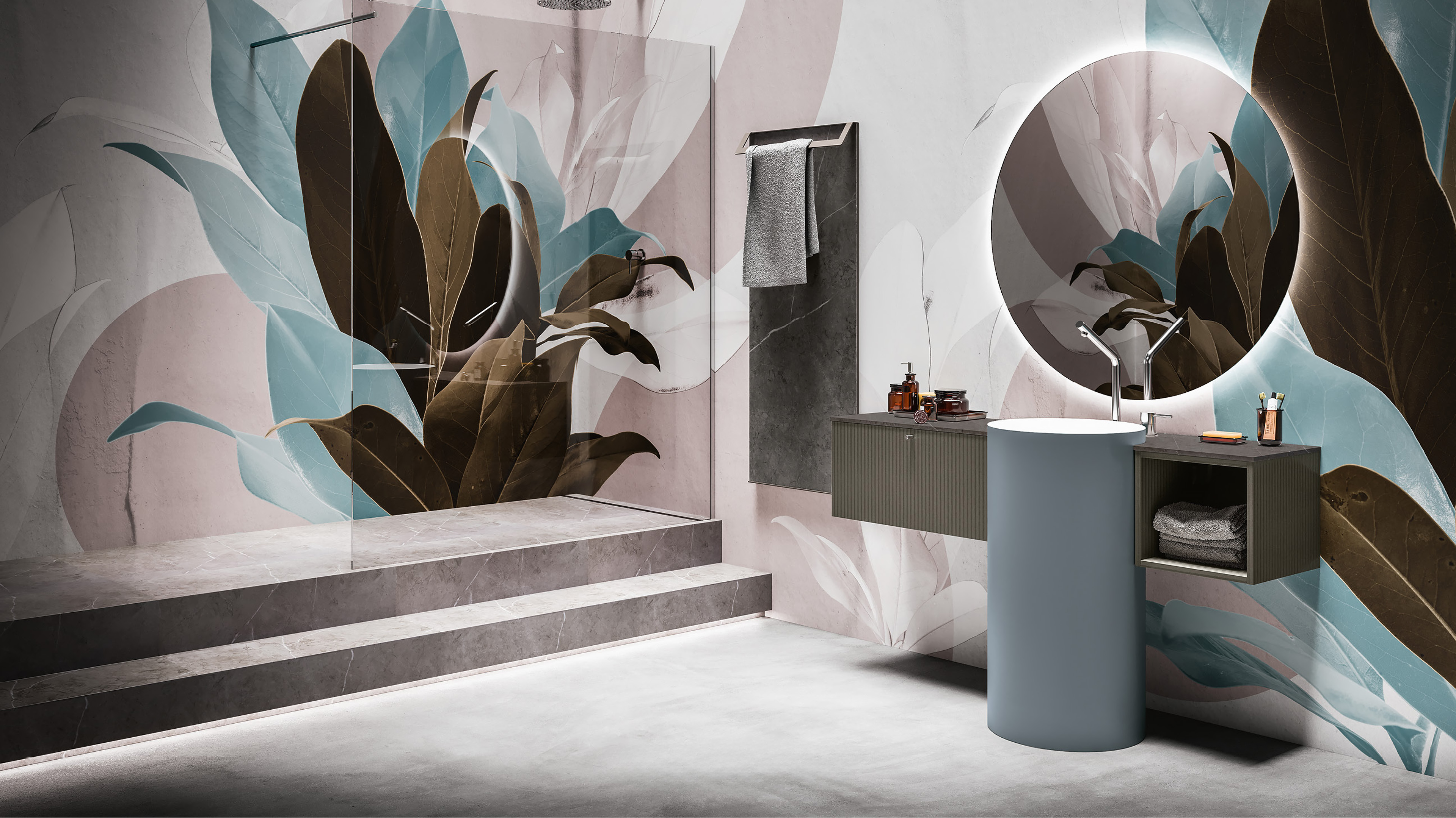 salle de bain design avec douche italienne minimaliste