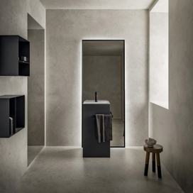 inspirations salle de bain avec vasque plein pied design italien