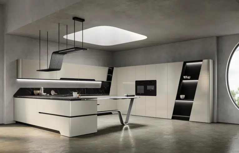 cuisine de luxe design minimaliste sans poignées