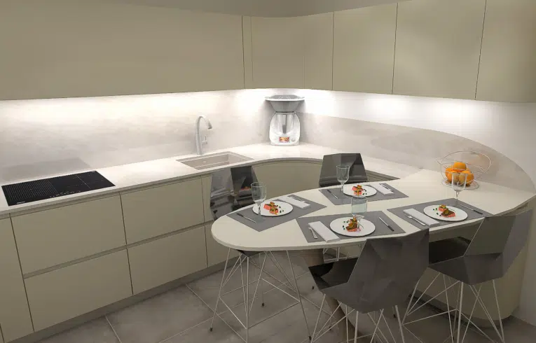 cuisine haut gamme Boulogne Billancourt ouverte sur salon