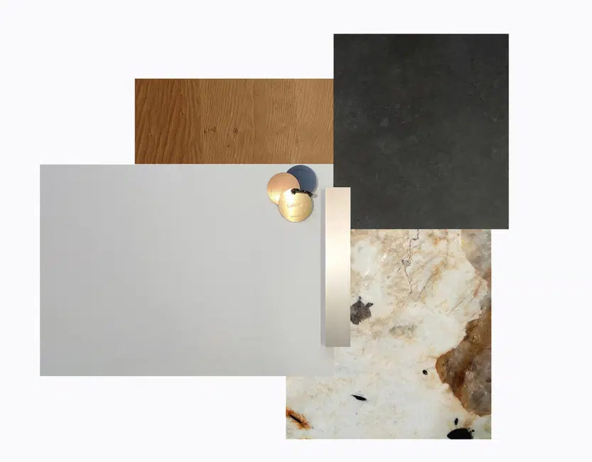 La cuisine snaidero avec un panel de matériaux haut de gamme