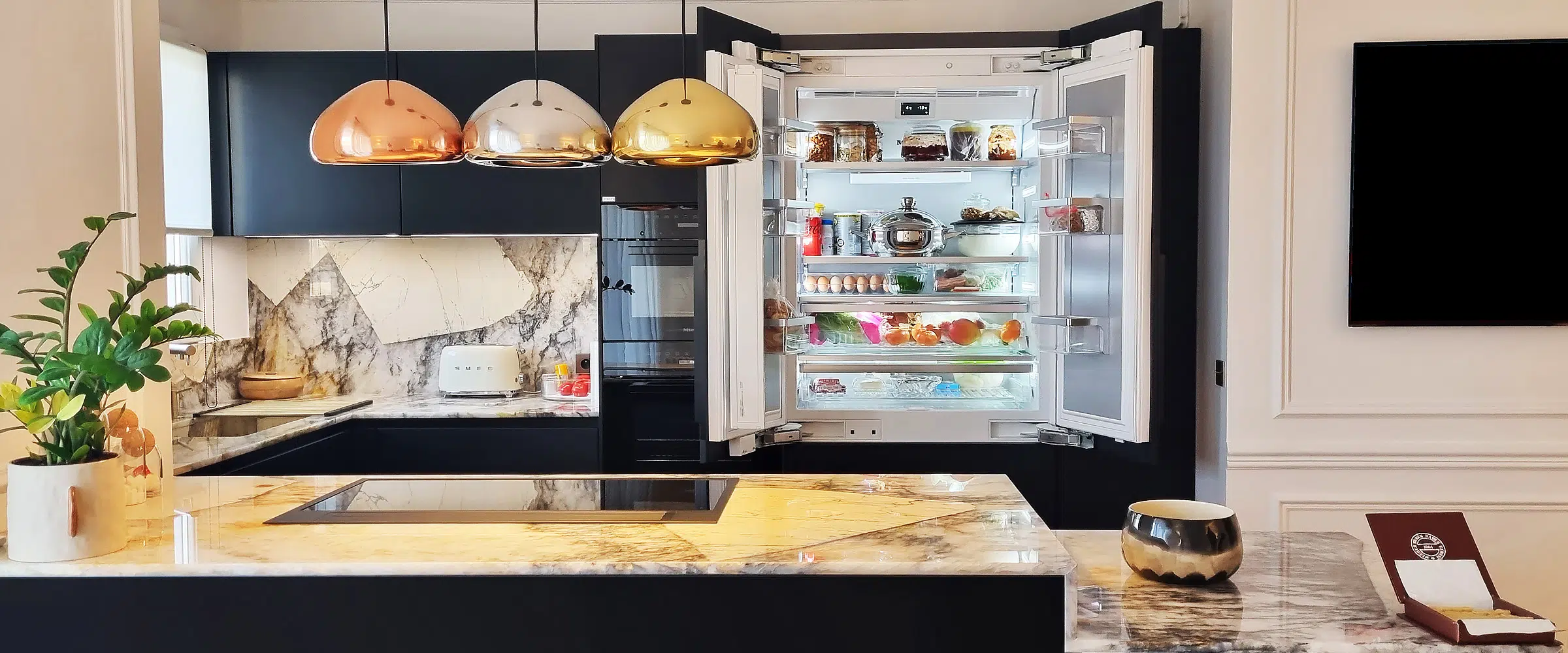 cuisine haut gamme la garenne colombes ouverte sur séjour