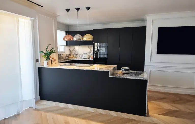 cuisine haut gamme la garenne colombes ouverte sur salon