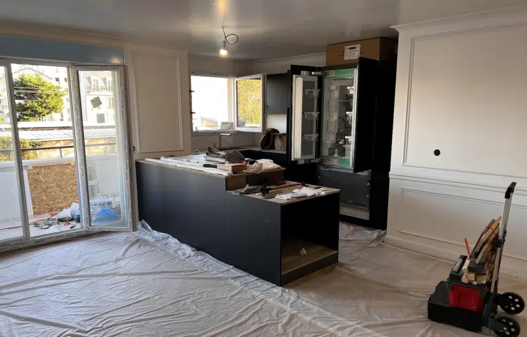 cuisine haut gamme la garenne colombes ouverte sur salon