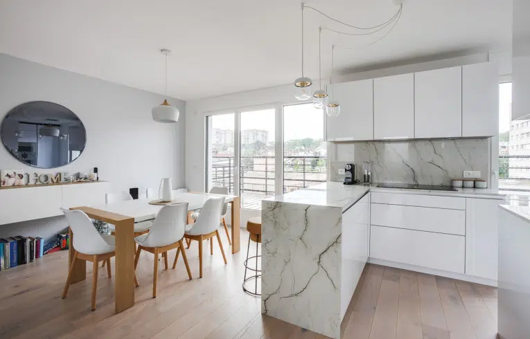 cuisine haut gamme suresnes ouverte sur séjour