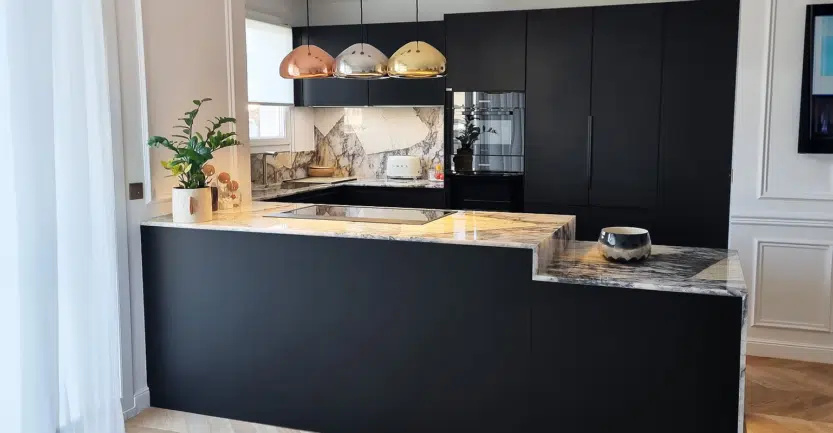 Projet cuisine réalisé par un cuisiniste haut de gamme de chez archisdesign