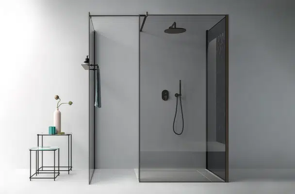 inspirations salle de bain avec douche à l'italienne et meuble de rangement