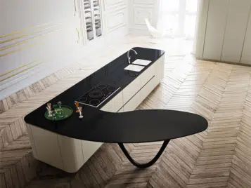 cuisine design arrondie de luxe micalisée champagne