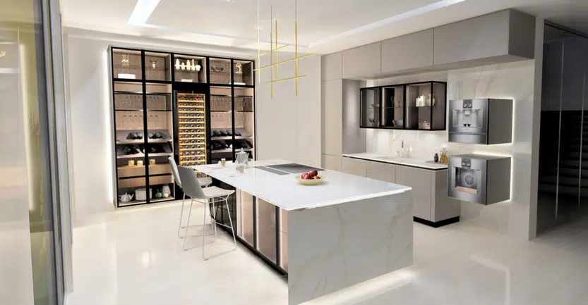 perspective 3D réalisée par une cuisiniste haut de gamme à paris
