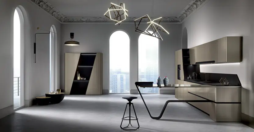 modèle de cuisine de luxe réalisable par une cuisiniste à paris