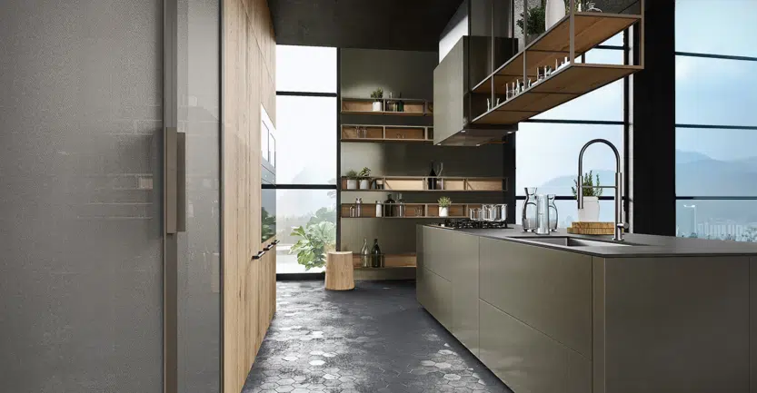 disposition d'une cuisine réalisée par une cuisiniste à paris