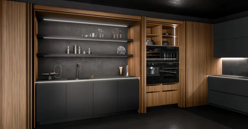 conception de rangements réalisée par un cuisiniste à paris