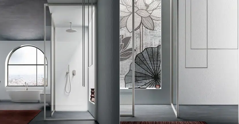 douche à l'italienne design avec receveur intégré