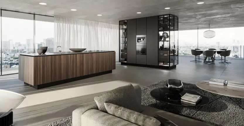 cuisine de luxe moderne avec îlot central