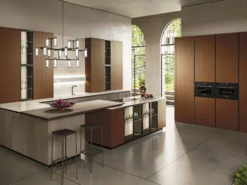 cuisine de luxe moderne ouverte sur séjour