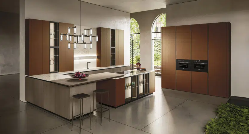 cuisine de luxe moderne ouverte sur séjour