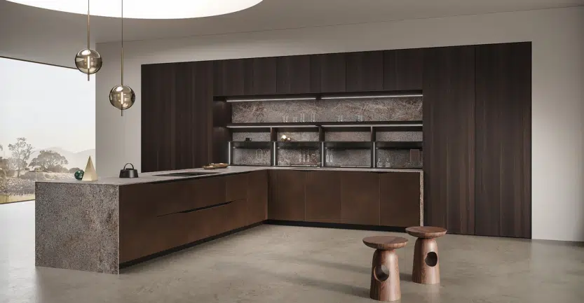 cuisine de luxe moderne sans poignées