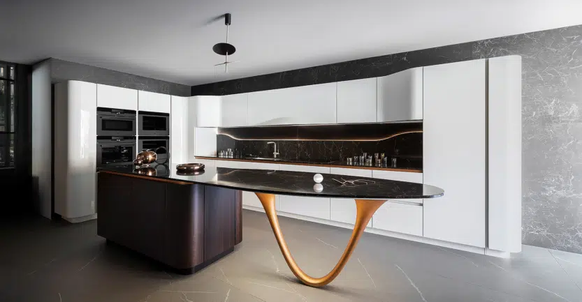 cuisine de luxe moderne avec îlot central
