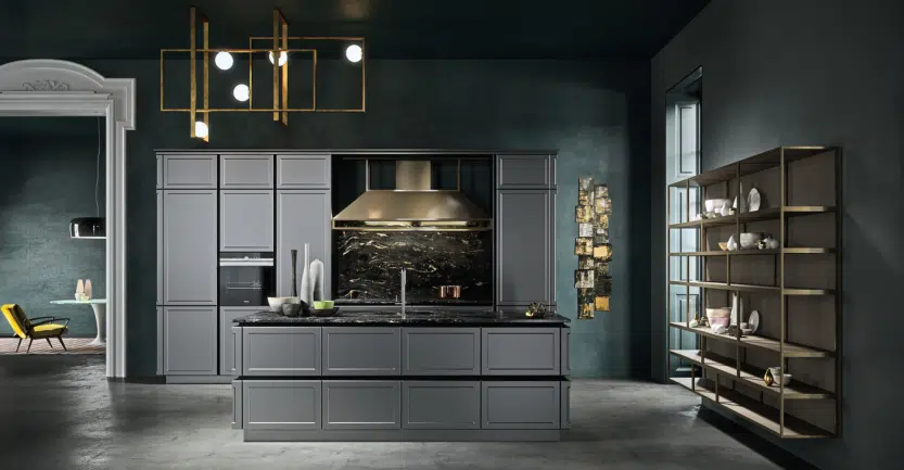 cuisine de luxe moderne avec crédences en granit