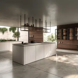 cuisine haut de gamme moderne avec îlot central