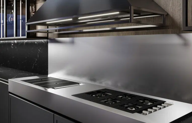 Cuisine classique modèle frame avec hotte murale