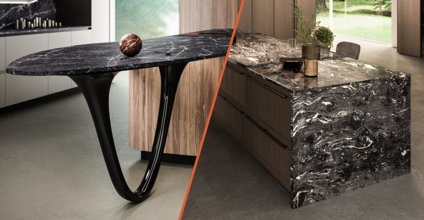 Plan de travail en quartz dans une cuisine haut de gamme vs plan de travail en granit