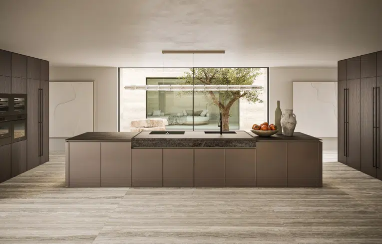 Cuisine de luxe haut de gamme modèle quadra de chez Snaidero