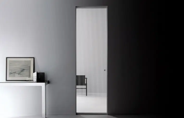 Porte coulissante vitrée modèle aladin pocket mono