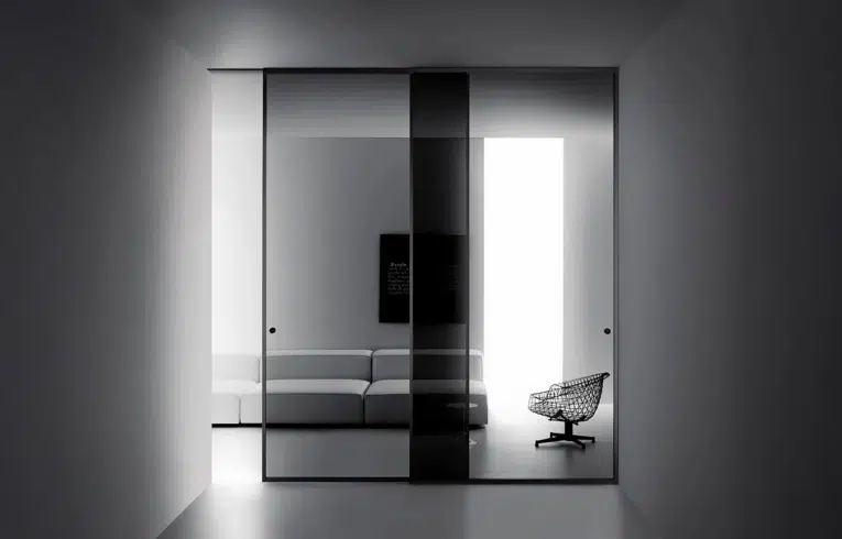 Porte coulissante vitrée modèle aladin slide duo
