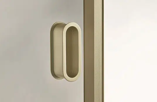 Porte vitrée intérieur poignée