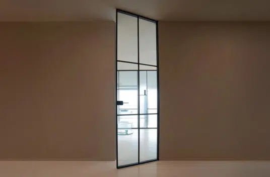 Porte vitrée intérieur haut de gamme à carreaux