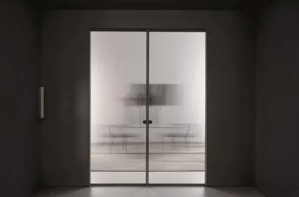 Porte vitrée intérieur haut de gamme battante
