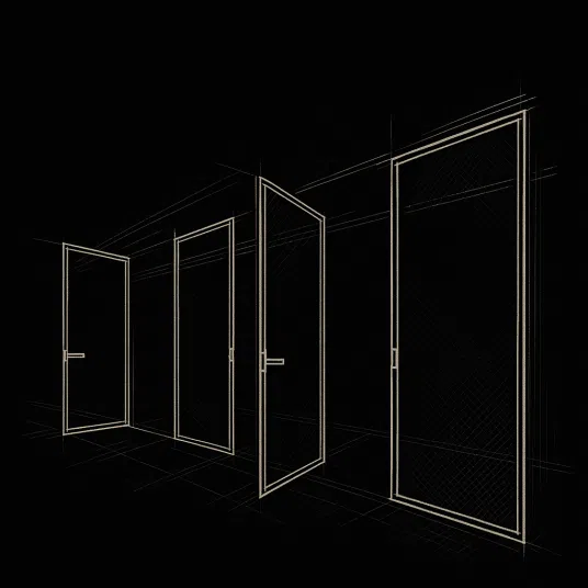 Portes vitrées intérieures pivotantes haut de gamme